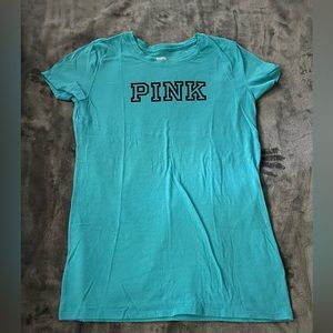 Turquoise Cotton Pink T Shirt